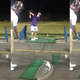 Illustration for article titled This two person golf trick shot is unbelievable